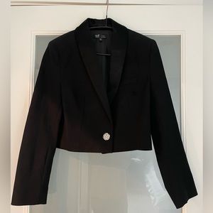 Zara blazer - short cut - black with jewel button